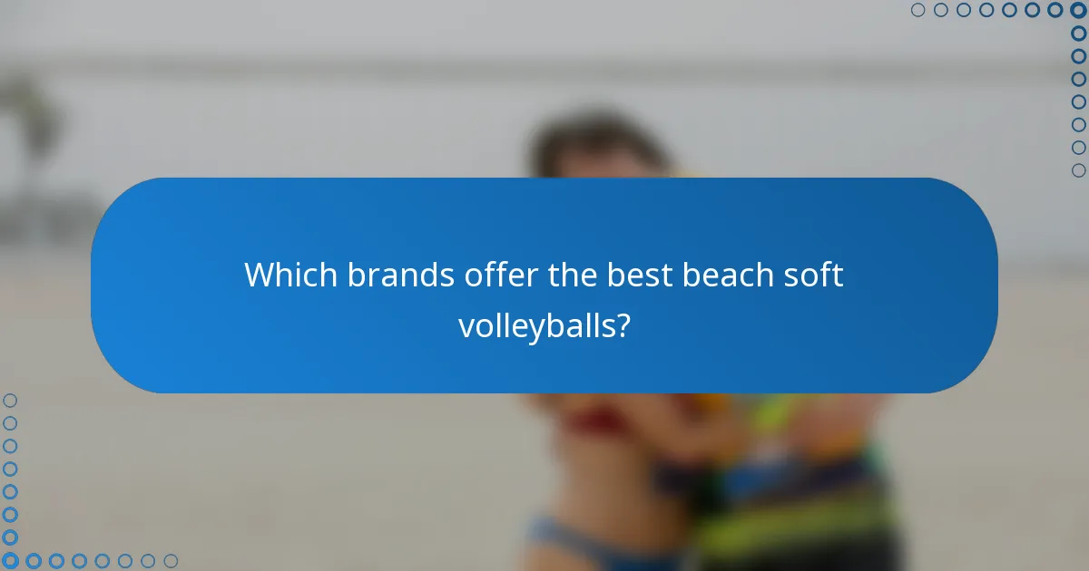 Which brands offer the best beach soft volleyballs?