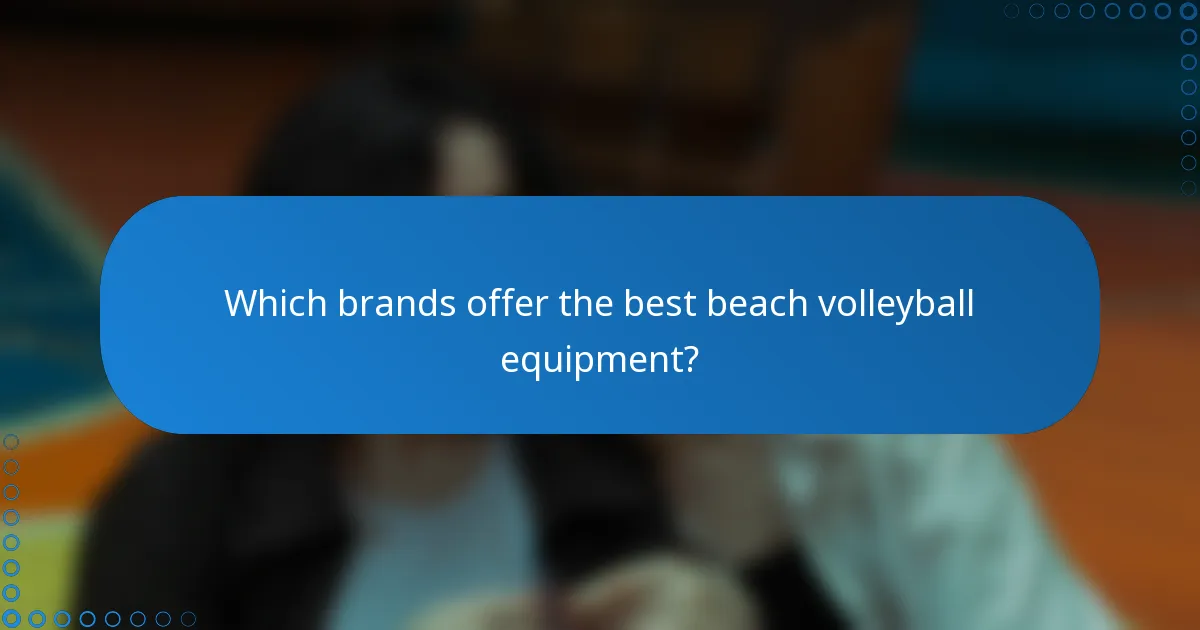 Which brands offer the best beach volleyball equipment?