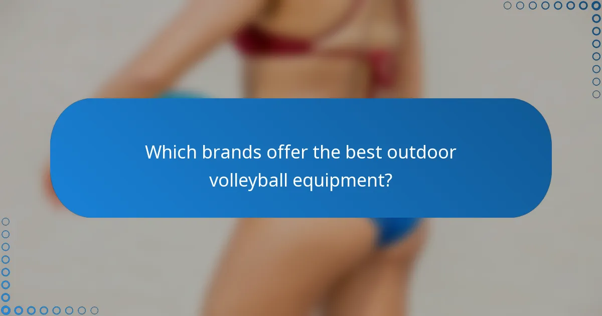 Which brands offer the best outdoor volleyball equipment?